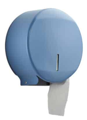 Photo d'un distributeur papier hygiénique clara rond bleu ciel
