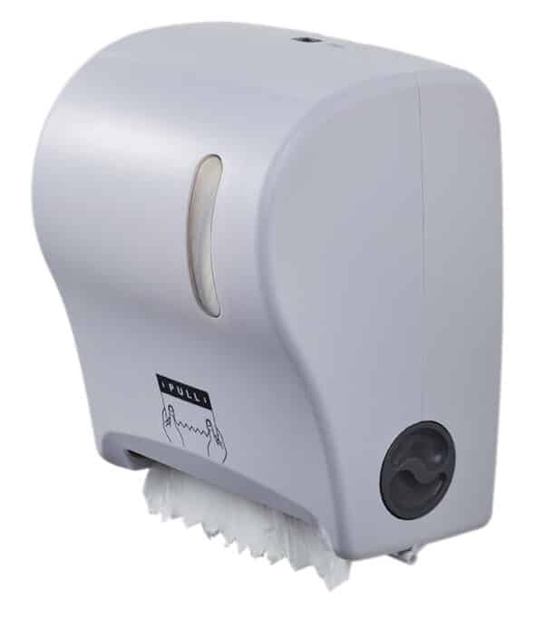 Photo d'un distributeur essuie-mains autocut plein vue de 3/4 face