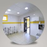 Photo d'un miroir plat rond pour sanitaire