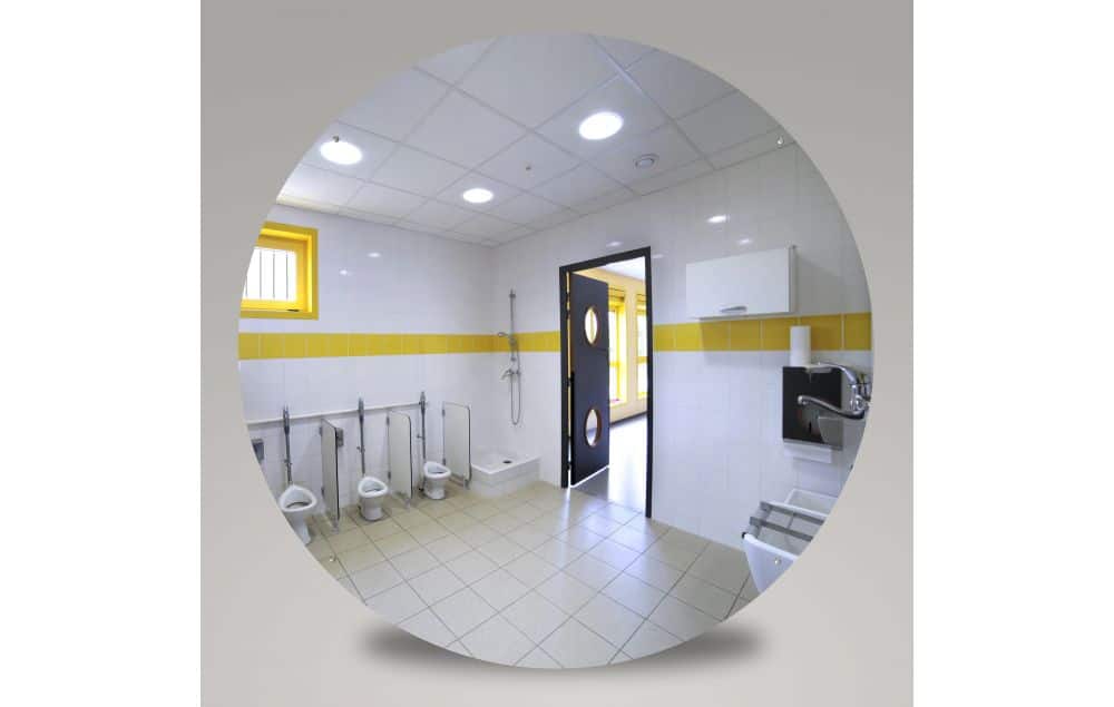 Photo d'un miroir plat rond pour sanitaire