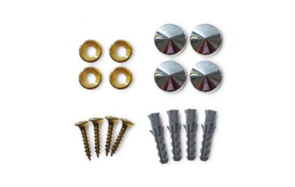 Photo des accessoires d'un miroir plat pour sanitaire
