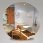 Photo d'un miroir plat rond pour sanitaire