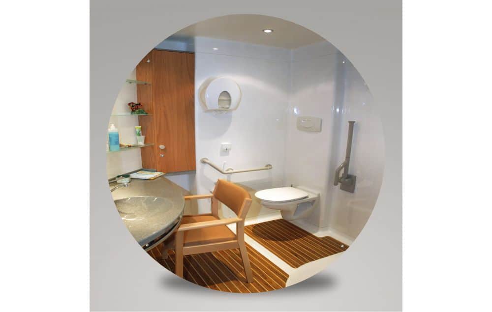 Photo d'un miroir plat rond pour sanitaire