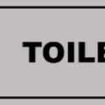 Photo d'un panneau pvc adhésif toilettes femmes et hommes