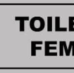 Photo d'un panneau pvc adhésif toilettes femmes