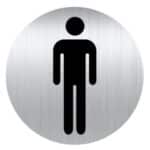 Photo d'un panneau alu adhésif toilettes hommes