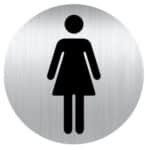 Photo d'un panneau alu adhésif toilettes femmes