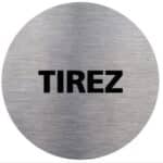 Photo d'un panneau alu adhésif toilettes "TIRERZ"