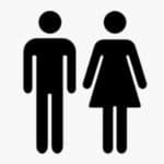 Logo homme et femme pour signalétique sanitaires autocollante toilettes
