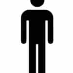 Logo homme pour signalétique sanitaires autocollante toilettes