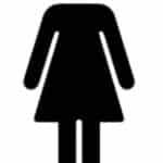 Logo femme pour signalétique sanitaires autocollante toilettes
