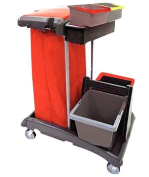 Photo d'un chariot de lavage avec presse mâchoires