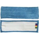 Photo des deux faces d'une frange de lavage velcro microfibre