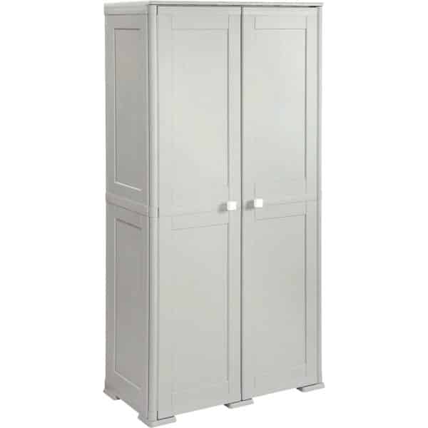 Photo d'une armoire à balai 2 tablettes portes fermées