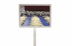 Miroir plat industriel rectangulaire vue de face