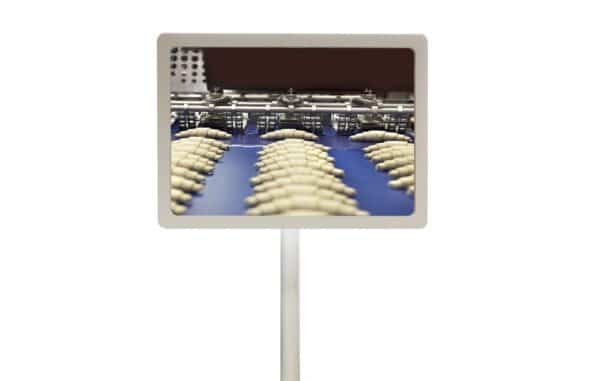 Miroir plat industriel rectangulaire vue de face