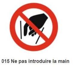 Signalétique ne pas introduire la main