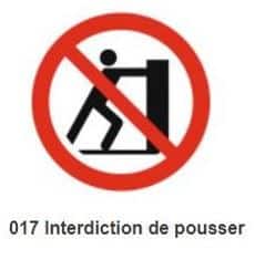 Signalétique interdiction de pousser
