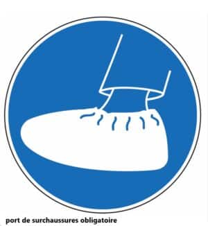 Panneau EPI - Port de surchaussures obligatoire