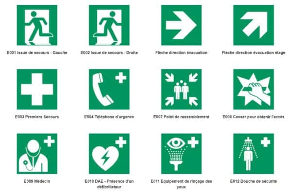 Signalétique issue de secours - gauche