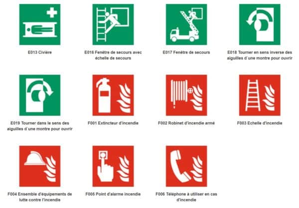Signalétique issue de secours - gauche