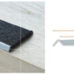 Illustration des mesures d'un nez de marche en inox à visser 60mm de long sans rebord