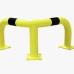Illustration d'une protection d'angle 3 pieds jaune et noire 350mm
