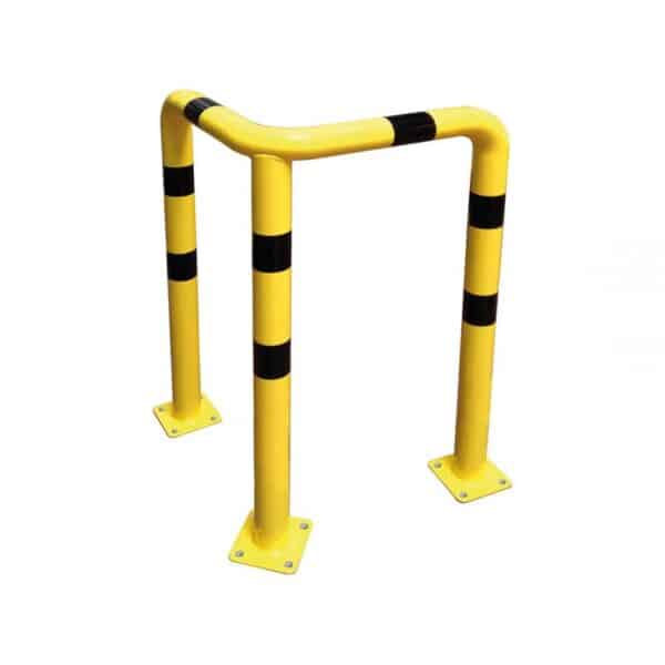 Illustration d'une protection d'angle 3 pieds jaune et noire 1200mm