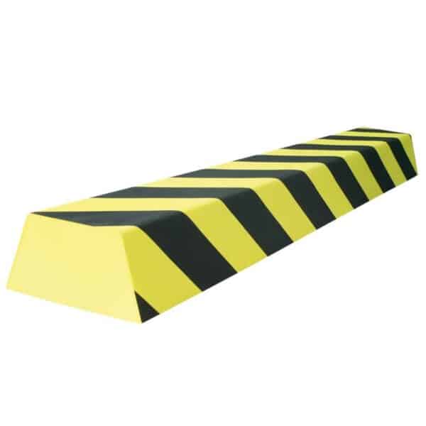 Illustration d'un butoir en mousse à bandes jaunes et noires
