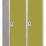 Photo de vestiaires industrie propre norme nf verts 2 colonnes