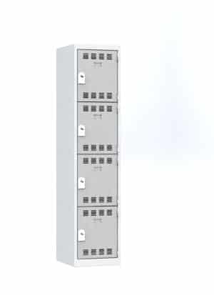 Photo de vestiaires multicases 4 cases norme nf gris 1 colonne