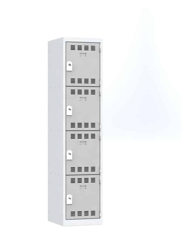 Photo de vestiaires multicases 4 cases norme nf gris 1 colonne