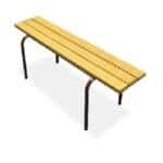Photo d'un banc empilable en bois 4 pieds