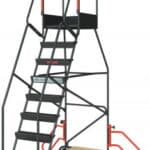 Illustration d'un escabeau roulant 9 marches à immobilisation automatique 150kg