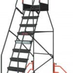 Illustration d'un escabeau roulant 10 marches à immobilisation automatique 150kg