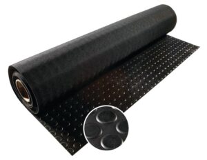 Illustration d'un tapis pastillé noir en rouleau