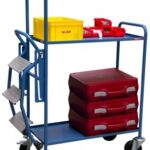 Photo d'un chariot de préparation de commande replié