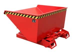 Illustration d'une benne basculante automatique rouge