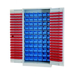 Photo d'une armoire haute avec bacs à bec avec portes