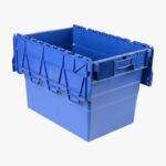 Illustration d'un Bac navette - 400 x 600 x 416 mm bleu couvercle ouvert