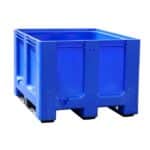 Photo d'une caisse palette pour tri sélectif bleue