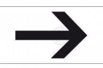 Illustration d'un panonceau type m direction droite M3b1