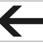 Illustration d'un panonceau type m direction gauche M3b2