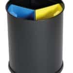 Photo d'une corbeille de tri compacte - probbax noire