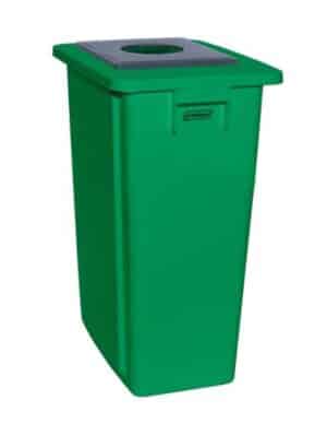 Illustration d'un collecteur de tri 60L vert 6005 - probbax