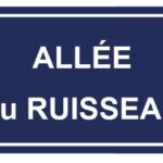 Illustration d'une plaque de rue "ALLÉE du RUISSEAU"