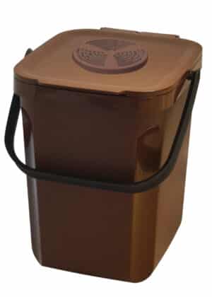Illustration d'une poubelle compost organik green 10 litres fermée