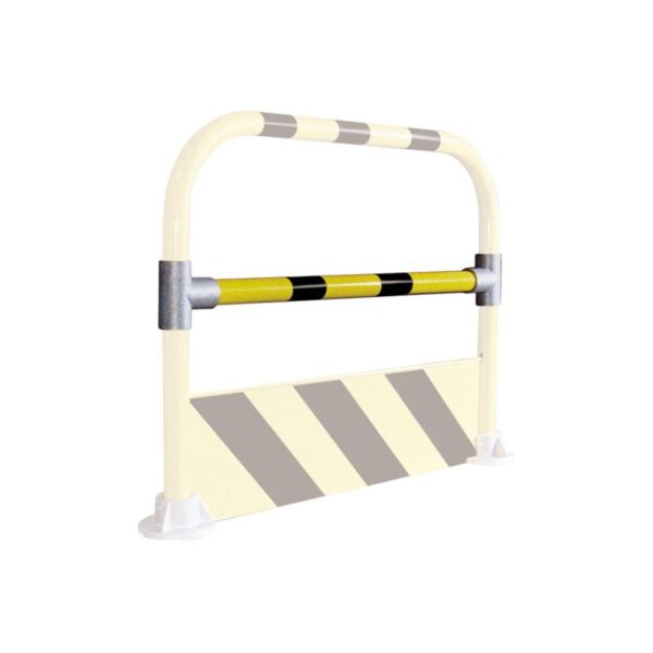 Illustration d'une barre de renfort pour arceau de protection jaune et noir