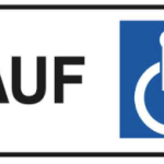 Illustration d'un panonceau type m "sauf Personne à Mobilité Réduite" M6h