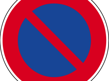 Illustration d'un panneau rond de stationnement interdit B6a1 Ø650